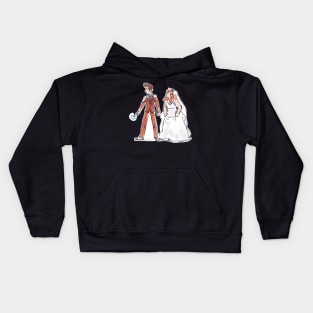 Space Boy and Earth Girl Kids Hoodie